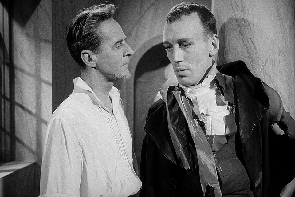 Max von Sydow and Gunnar Björnstrand in The Magician (1958)